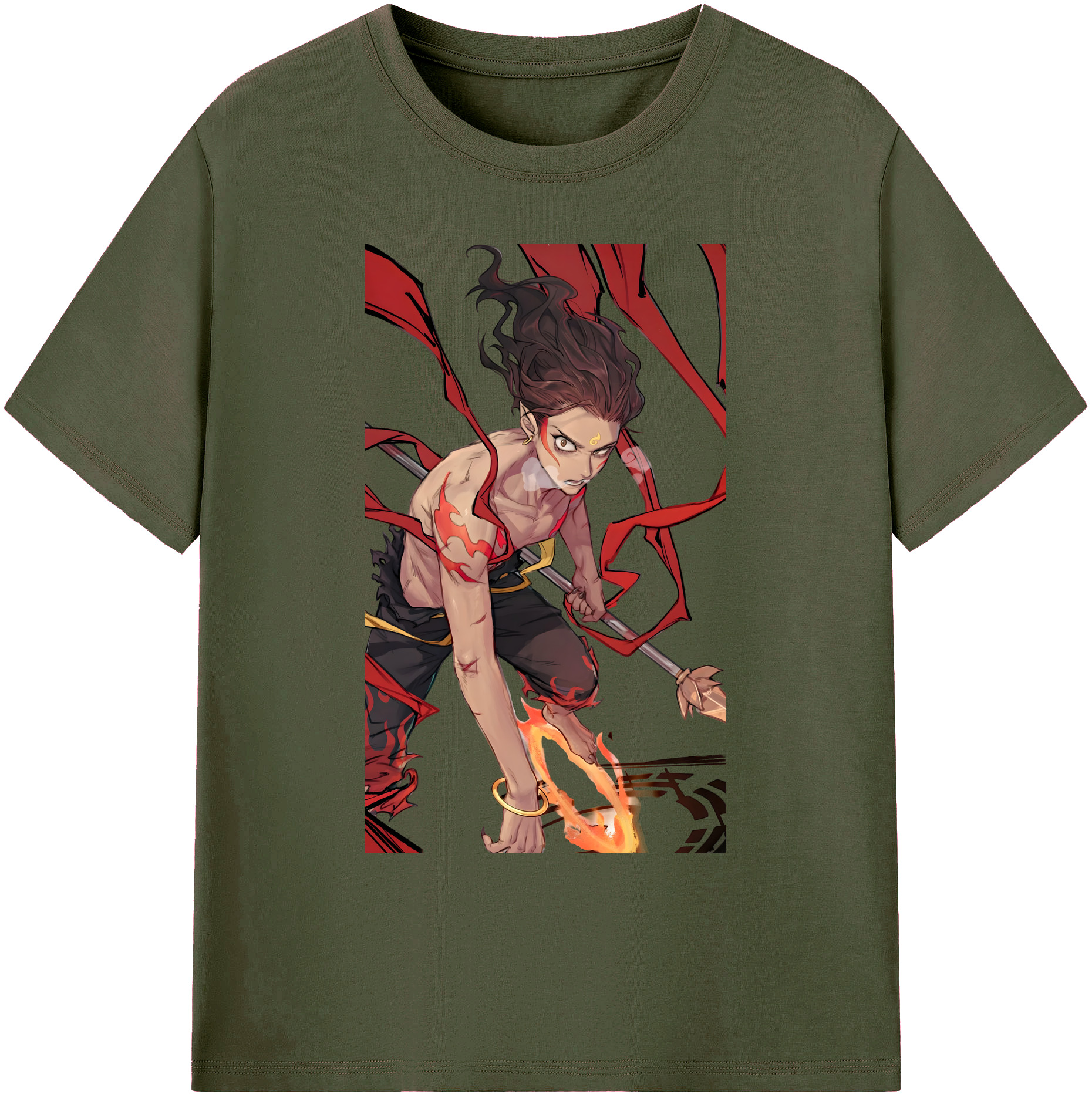 （画像用） Ne Zha 2 ナタ 魔童の大暴れ 綿100％ メンズ半袖Tシャツ｜肌触りやわらか＆通気性